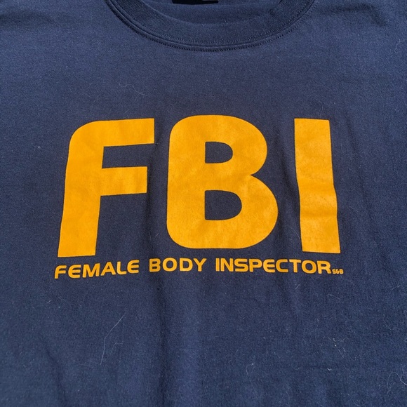 Vintage 90s Y2K FBI Comedy Style T Shirt - Picture 3 of 4
